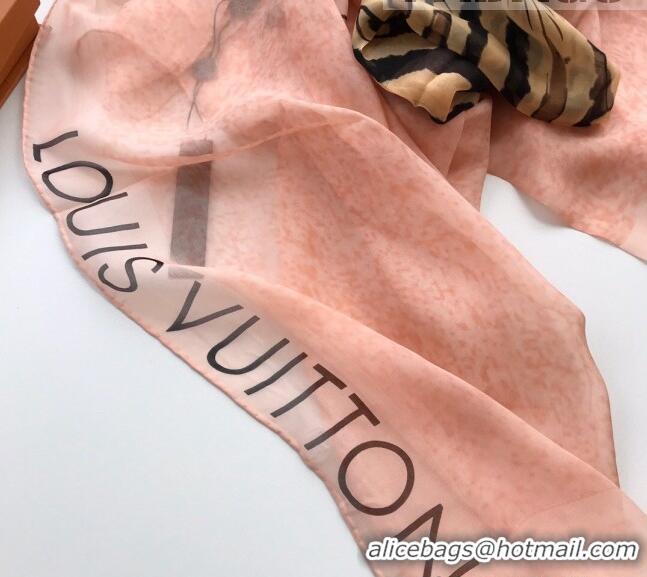 Top Grade Louis Vuitton Silk Long Scarf 140x200cm LVS41312 Pink 2022