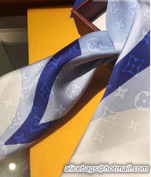 Famous Brand Louis Vuitton Silk Square Scarf 110x110cm LVS41316 Blue 2022