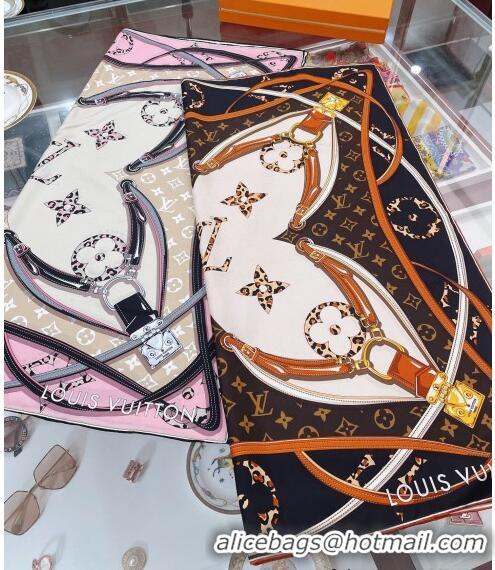 Pretty Style Louis Vuitton Wild At Heart 70 Silk Square Scarf 90x90cm LVS41321 Pink 2022