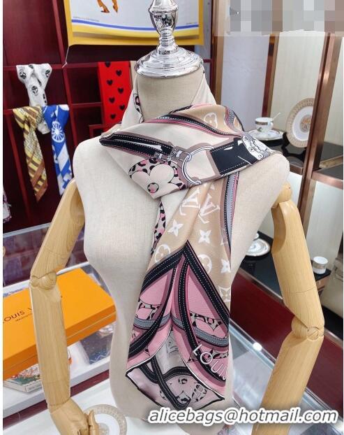 Pretty Style Louis Vuitton Wild At Heart 70 Silk Square Scarf 90x90cm LVS41321 Pink 2022