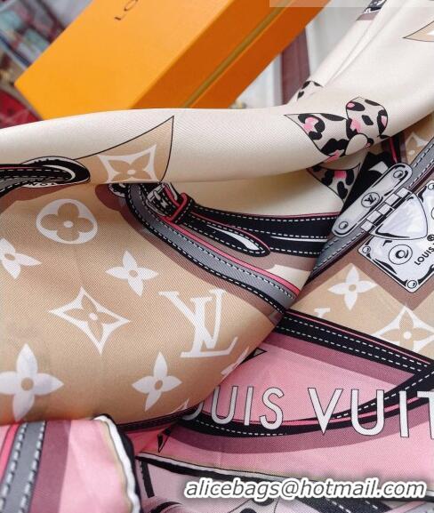 Pretty Style Louis Vuitton Wild At Heart 70 Silk Square Scarf 90x90cm LVS41321 Pink 2022