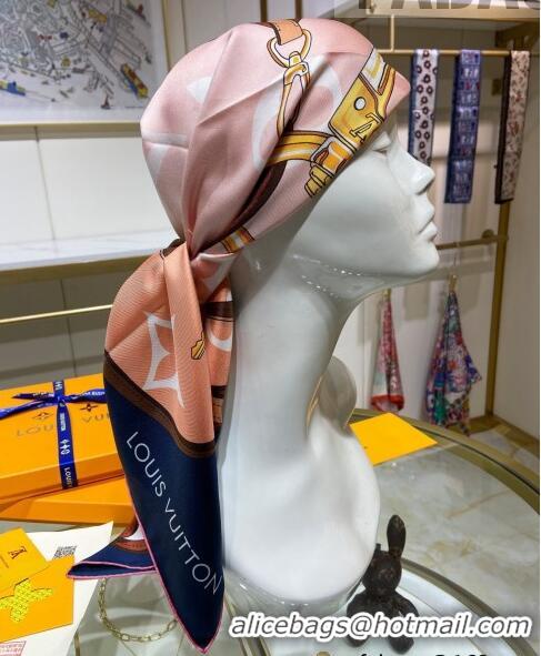 Promotional Louis Vuitton All That Straps Silk Square Scarf 90x90cm LVS41324 Pink 2022