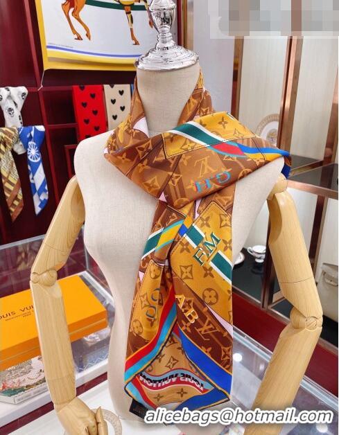 Best Product Louis Vuitton Personally LV 70 Silk Square Scarf 90x90cm LVS41327 Brown 2022