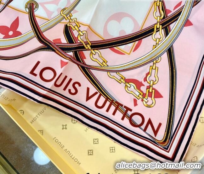 Good Product Louis Vuitton Silk Square Scarf 90x90cm 053011 Pink 2022