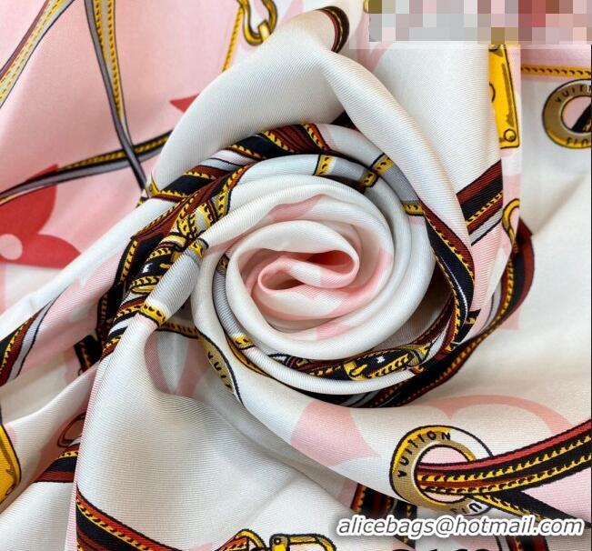 Good Product Louis Vuitton Silk Square Scarf 90x90cm 053011 Pink 2022