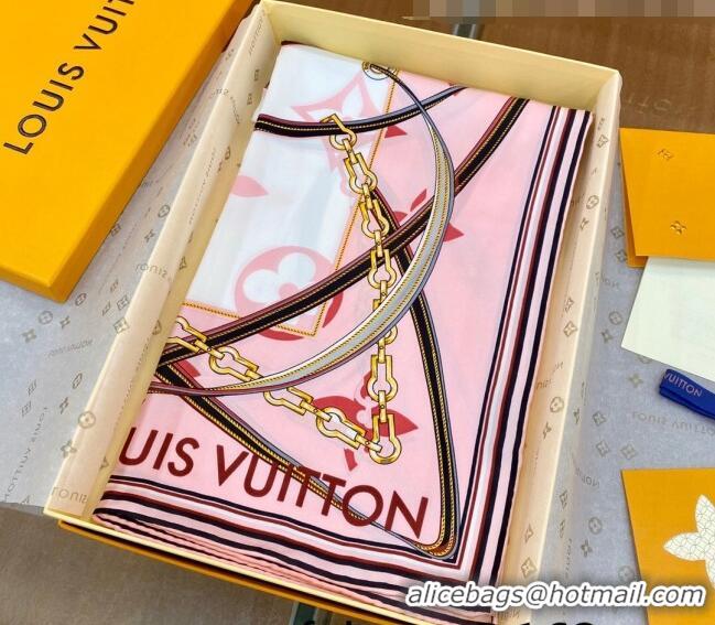 Good Product Louis Vuitton Silk Square Scarf 90x90cm 053011 Pink 2022