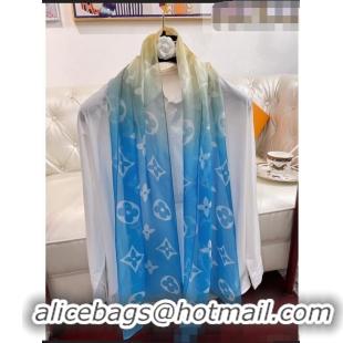 Promotional Louis Vuitton Monogram Gradient LV Envy Long Scarf 35x162cm LV3017 Blue 2022