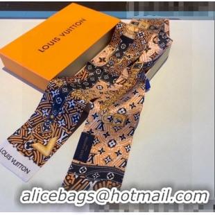 Good Looking Louis Vuitton LV Crafty Silk Bandeau Scarf 8x120cm 053187 Orange 2022