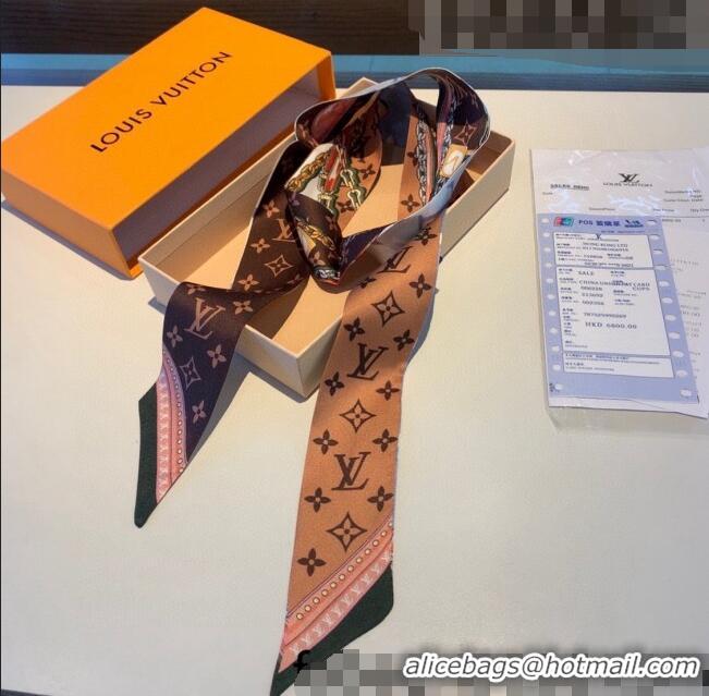 Buy Best Louis Vuitton Monogram Silk Bandeau Scarf 5x120cm 05319115 Brown 2022