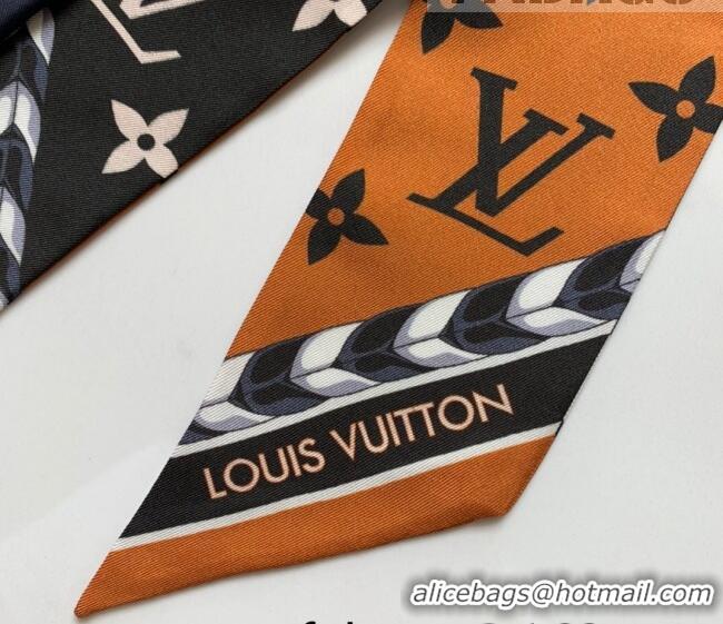 Promotional Louis Vuitton Silk Bandeau Scarf 8x120cm 070528 Coffee Brown 2022