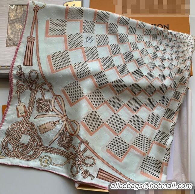 Good Product Louis Vuitton Damier Infinity Silk Square Scarf 90x90cm LV2640 White 2022