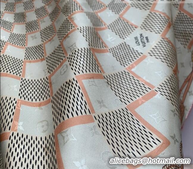 Good Product Louis Vuitton Damier Infinity Silk Square Scarf 90x90cm LV2640 White 2022