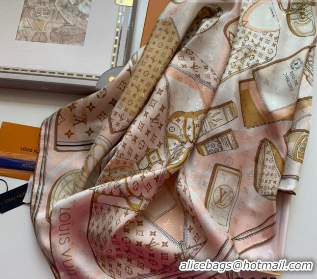 Grade Design Louis Vuitton LV Knit Silk Square Scarf 90x90cm LV2643 Apricot 2022