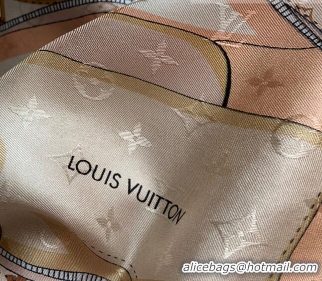 Grade Design Louis Vuitton LV Knit Silk Square Scarf 90x90cm LV2643 Apricot 2022