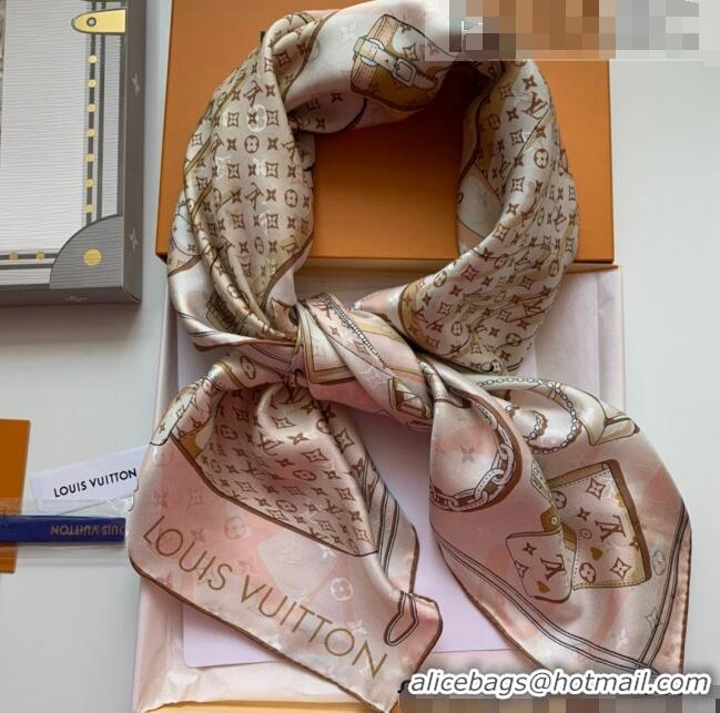 Grade Design Louis Vuitton LV Knit Silk Square Scarf 90x90cm LV2643 Apricot 2022