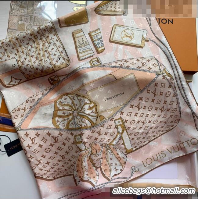 Grade Design Louis Vuitton LV Knit Silk Square Scarf 90x90cm LV2643 Apricot 2022