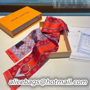 Most Popular Louis Vuitton Minimalle Silk Bandeau Scarf 8x120cm LV26113 Red 2022