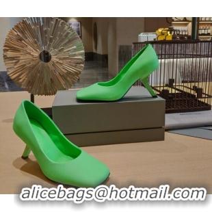 Top Grade Balenciaga Lambskin High Heel Pumps 8.5cm with 7-Shaped Heel Green 060111