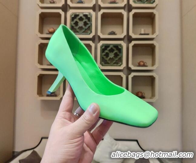 Top Grade Balenciaga Lambskin High Heel Pumps 8.5cm with 7-Shaped Heel Green 060111