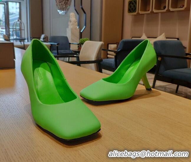 Top Grade Balenciaga Lambskin High Heel Pumps 8.5cm with 7-Shaped Heel Green 060111