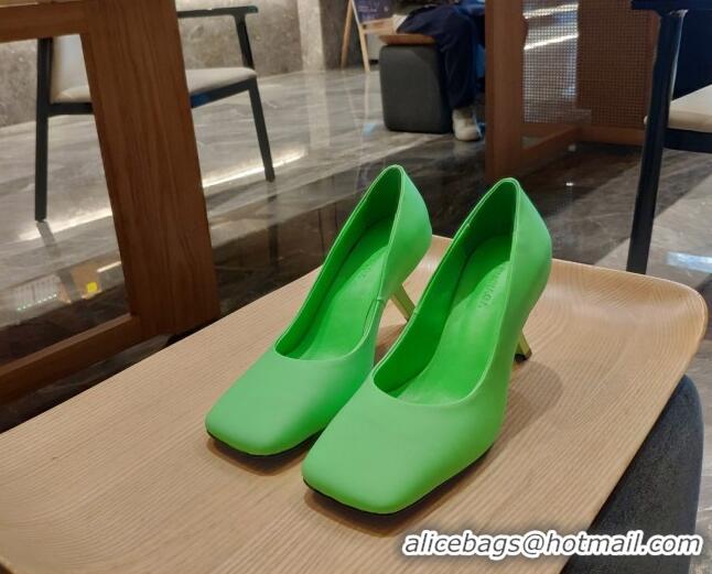 Top Grade Balenciaga Lambskin High Heel Pumps 8.5cm with 7-Shaped Heel Green 060111