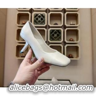 Durable Balenciaga Lambskin High Heel Pumps 8.5cm with 7-Shaped Heel White 060112