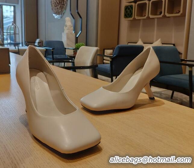 Durable Balenciaga Lambskin High Heel Pumps 8.5cm with 7-Shaped Heel White 060112