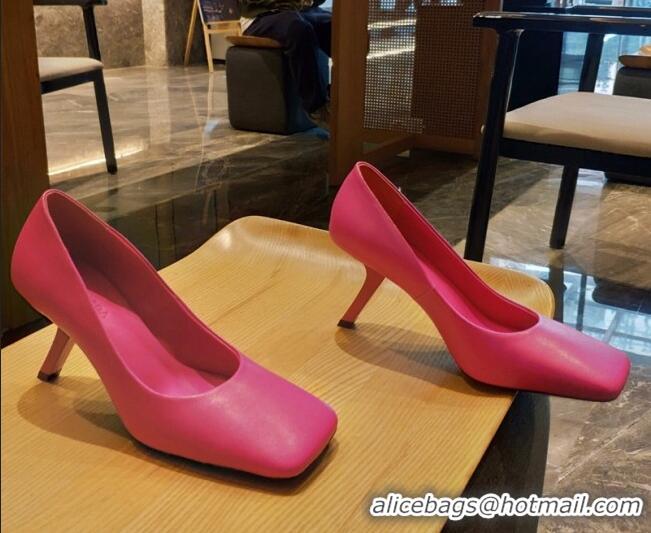 Best Grade Balenciaga Lambskin High Heel Pumps 8.5cm with 7-Shaped Heel Pink 060113