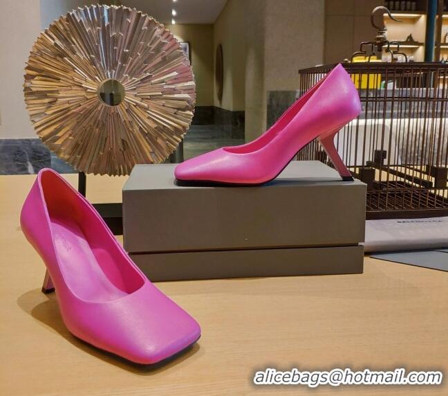 Best Grade Balenciaga Lambskin High Heel Pumps 8.5cm with 7-Shaped Heel Pink 060113