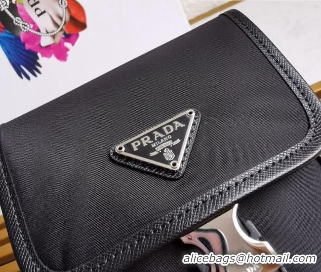 Promotional Prada Re-Nylon Messenger Mini Bag 2ZH108 Black 2021