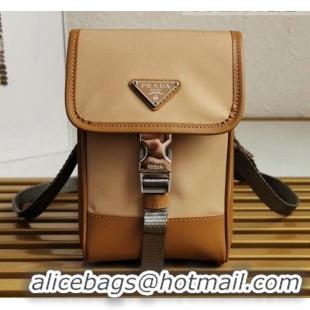 Promotional Best Prada Re-Nylon Messenger Mini Bag 2ZH108 Beige 2021