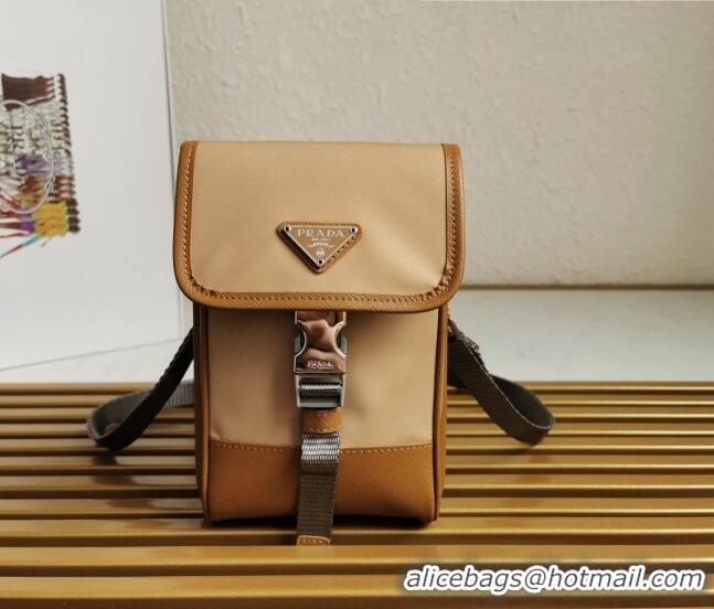 Promotional Best Prada Re-Nylon Messenger Mini Bag 2ZH108 Beige 2021