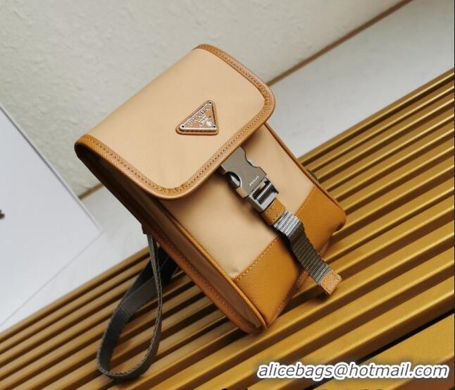 Promotional Best Prada Re-Nylon Messenger Mini Bag 2ZH108 Beige 2021