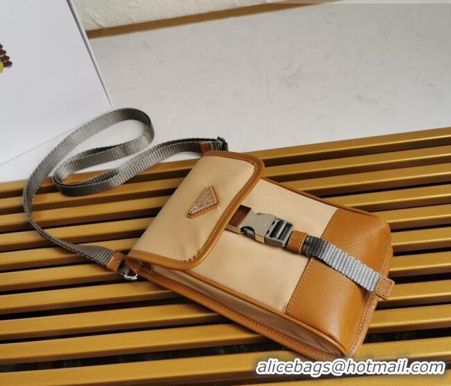 Promotional Best Prada Re-Nylon Messenger Mini Bag 2ZH108 Beige 2021