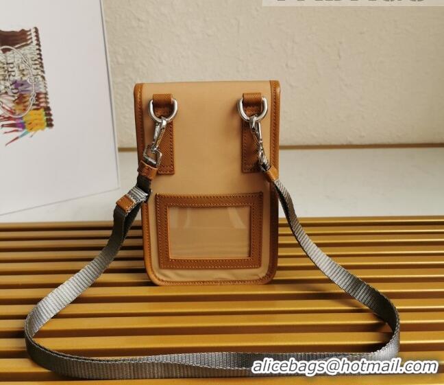 Promotional Best Prada Re-Nylon Messenger Mini Bag 2ZH108 Beige 2021