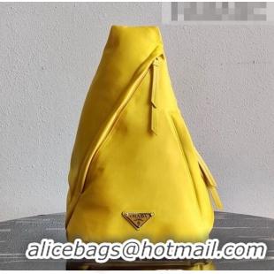 Trendy Design Prada Re-Nylon Messenger and Leather Backpack 2VZ092 Yellow 2021