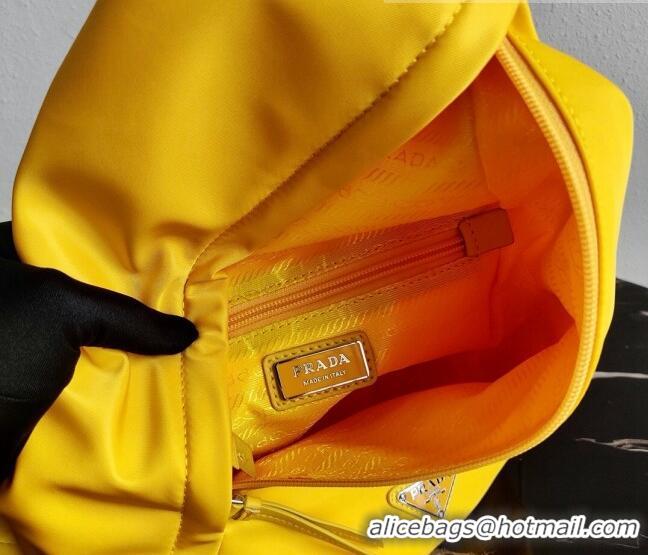 Trendy Design Prada Re-Nylon Messenger and Leather Backpack 2VZ092 Yellow 2021