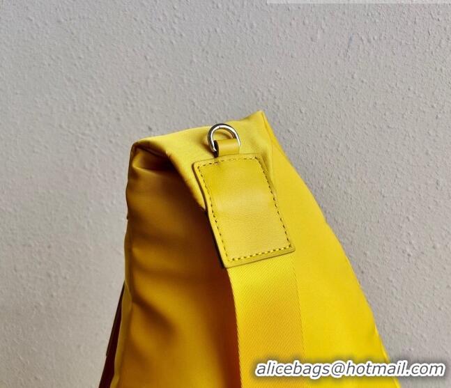 Trendy Design Prada Re-Nylon Messenger and Leather Backpack 2VZ092 Yellow 2021