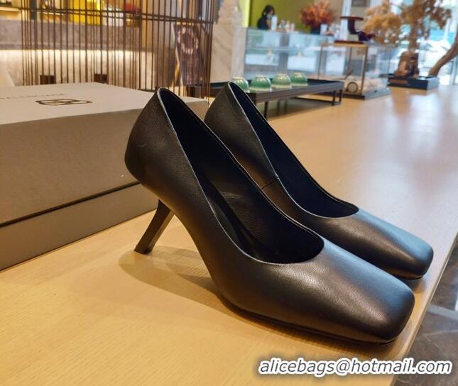 Low Price Balenciaga Lambskin High Heel Pumps 8.5cm with 7-Shaped Heel Black 060115