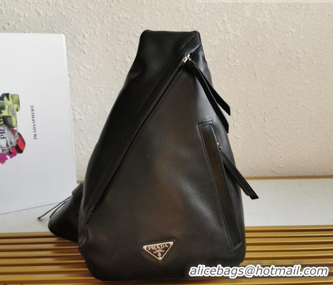 Famous Brand Prada Leather Messenger and Leather Backpack 2VZ092 Black 2021