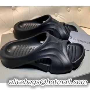 Top Design Balenciaga Rubber Slide Sandals Black 0620150