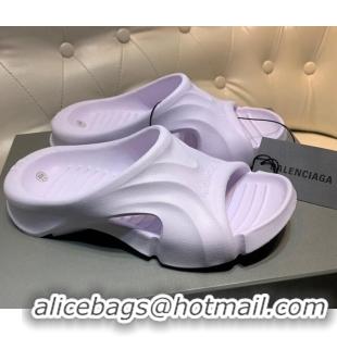 Good Looking Balenciaga Rubber Slide Sandals Purple 0620151