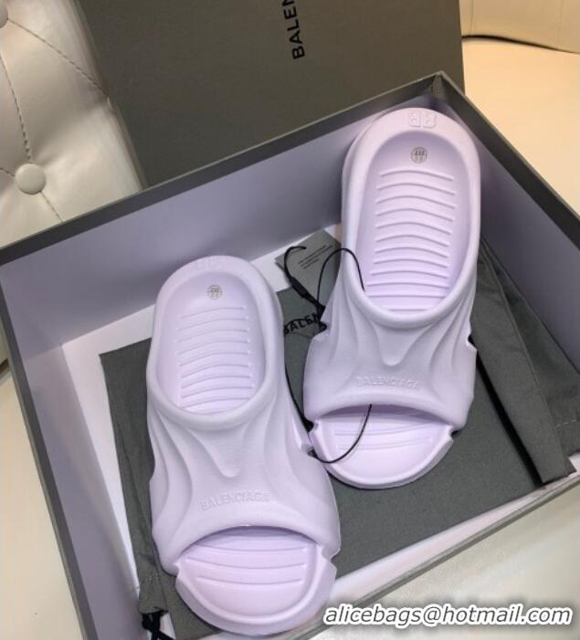 Good Looking Balenciaga Rubber Slide Sandals Purple 0620151