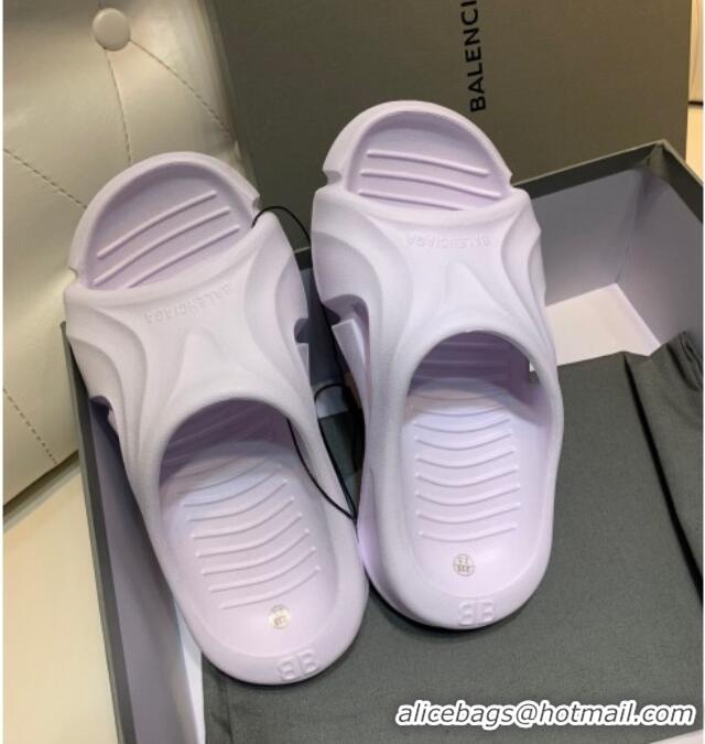 Good Looking Balenciaga Rubber Slide Sandals Purple 0620151