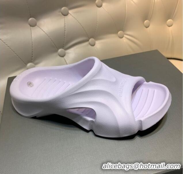 Good Looking Balenciaga Rubber Slide Sandals Purple 0620151