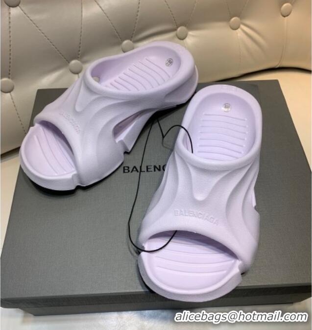 Good Looking Balenciaga Rubber Slide Sandals Purple 0620151