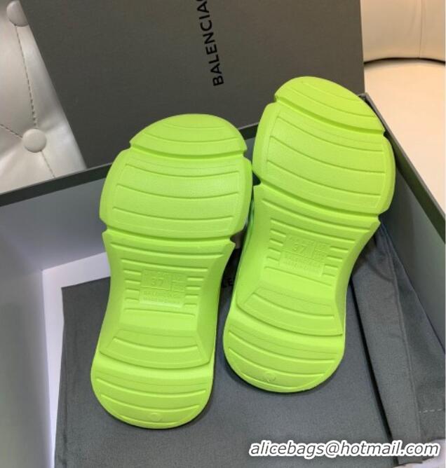 Purchase Balenciaga Rubber Slide Sandals Neon Green 0620153