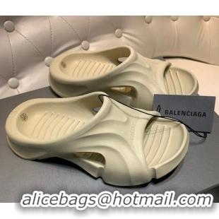 Best Product Balenciaga Rubber Slide Sandals Beige 0620154