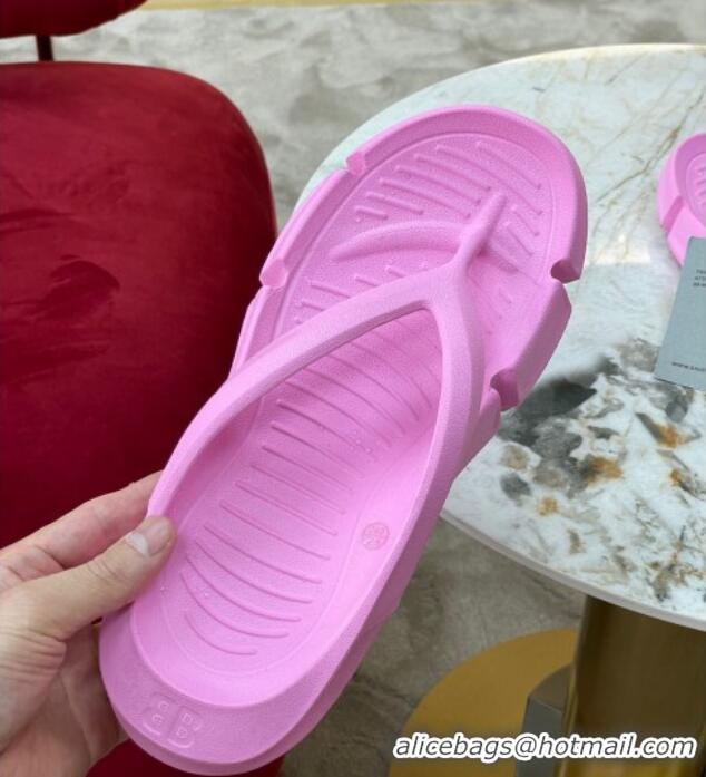 Most Popular Balenciaga Rubber Thong Slide Sandals Pink 0620157