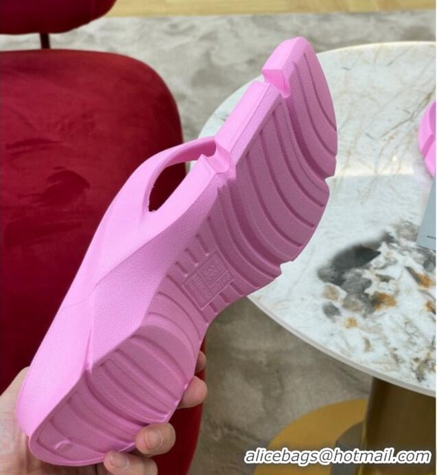 Most Popular Balenciaga Rubber Thong Slide Sandals Pink 0620157